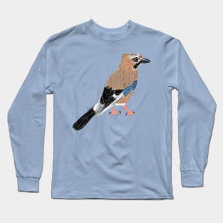 Artwork of an Eurasian Jay I Long Sleeve T-Shirt